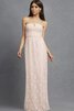 Robe demoiselle d'honneur moderne de col entaillé longueru au niveau de sol de bustier - 4
