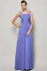 Robe demoiselle d'honneur longue plissage avec zip longueur au ras du sol en chiffon - 16