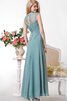 Chiffon Herz-Ausschnitt Ärmellos einfaches romantisches bodenlanges Brautjungfernkleid - 4