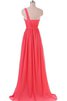 Normale Taille plissiertes a linie Modern bodenlanges Brautjungfernkleid - 10