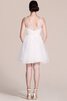 Robe de graduation simple courte avec sans manches appliques en tulle - 4