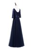 Robe de bal avec manche 3/4 unique cordon en satin femme branché - 4