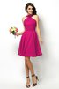 Robe demoiselle d'honneur naturel bref de col haut ligne a de princesse - 11