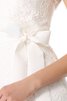Vestido de Novia de Largo de Encaje Adorno de Lazos de Fajas con Cintas - 4