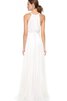 Chiffon Beach Stil Ärmellos langes einfaches Brautkleid mit Plissierungen - 2