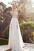 Elegante Vestido de Noche de Corte-A en Gasa de Escote halter de Abalorio - 1