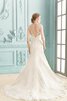 Ärmelloses Tüll Elegantes bescheidenes Brautkleid mit Gericht Schleppe mit Applikation - 2