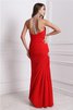 Robe de bal avec chiffon avec perle manche nulle de dos nu décolleté dans le dos - 2