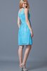 Robe de cocktail facile plissage a-ligne avec sans manches fermeutre eclair - 3