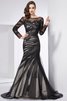 Satin Normale Taille Sittsames Formelles Ballkleid mit Sweep zug - 1