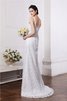 Abito da Sposa in Chiffon Cerniera Lunghi Alta Vita con Increspato - 2