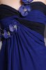 Ein Schulter gerüschtes Chiffon langes Abendkleid mit Blume - 6