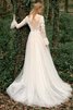 Abito da sposa con fiore naturale sogno convenzionale in tulle scintillante - 2