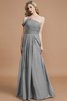Vestido de Dama de Honor de Natural de Un sólo hombro de Hasta el suelo - 34