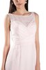 Abito Laurea Senza Maniche in Chiffon Barchetta con Criss-cross mini - 5