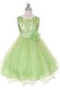 Juwel Ausschnitt Ärmelloses Duchesse-Linie Anständiges Bodenlanges Blumenmädchenkleid - 3