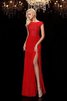 Boot-Ausschnitt Etui Sittsames Bodenlanges Brautmutterkleid mit Applike - 3