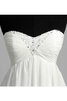 Sencillo Vestido de Novia de Corte-A en Gasa de Criss Cross de Abalorio - 5