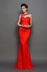 Meerjungfrau Stil Lange Ärmeln Gesticktes Normale Taille Sexy Abendkleid - 1