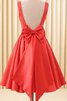 A Linie rückenfreies Ärmelloses Satin natürliche Taile Abiballkleid mit Bordüre - 2