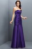 Robe demoiselle d'honneur longue ruché de princesse ligne a en satin - 25