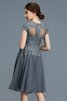 Robe mère de mariée intemporel de col en v en chiffon ligne a avec sans manches - 10