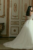 Robe de mariée a-ligne grosses soldes de traîne moyenne naturel officiel - 3