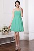 Chiffon Drapiertes Ärmelloses Mini Brautjungfernkleid mit Herz-Ausschnitt - 15