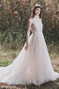 Fabelhaft Bodenlanges Luxus Anständiges Brautkleid mit Perlen - 1