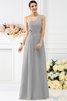 Robe demoiselle d'honneur longue plissé manche nulle avec fronce en chiffon - 27