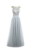 Beach Stil normale Taille Duchesse-Linie A-Linie langes romantisches Abendkleid - 1