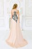 Robe de bal plissé naturel elevé manche nulle decoration en fleur - 2