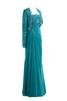 Abito mamma Sposa Semplice Oscillare a Spiaggia Lungo Elegante con Perline in Pizzo - 6