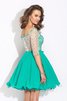 Prinzessin Kurzes Formelles Cocktailkleid mit Perlen aus Chiffon - 5