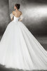 Abito da sposa senza maniche ball gown sensuale in raso medievale scintillante - 4