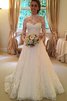 Abito da Sposa con Maniche Lunghe Lupetto Lusso Medievale in Pizzo - 1