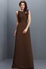 Robe demoiselle d'honneur longue en forme fermeutre eclair col en bateau en satin - 8