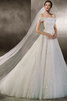 Kirche Trägerloser Ausschnitt Wunderbar Bodenlanges Brautkleid aus Satin - 1