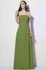 Vestido de Dama de Honor de Corte-A de Largo de Escote sin tirantes de Plisado - 14