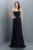 Ärmelloses Chiffon Sweep train Brautjungfernkleid mit Rücken Schnürung mit Plissierungen - 1