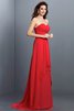 Vestido de Dama de Honor de Corte princesa de Corte-A de Cola Barriba de Cremallera - 23