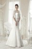 Robe de mariée modeste manche nulle appliques avec perle avec cristal - 1