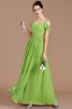 Prinzessin Chiffon Ärmelloses Schulterfreier Ausschnitt Bodenlanges Brautjungfernkleid - 20