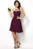 Abito da Damigella Cuore Cerniera Principessa A-Line in Chiffon - 5