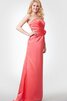 Robe demoiselle d'honneur plissé romantique en satin avec ruban avec zip - 4
