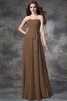 Normale Taille A-Line Chiffon Bodenlanges Anständiges Brautjungfernkleid - 4