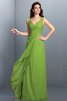 Robe demoiselle d'honneur longue plissage ligne a avec chiffon grandes bretelles - 14