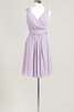 Robe demoiselle d'honneur bref v encolure avec sans manches ligne a - 2