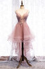 Vestido de Cóctel de Corte-A de Espalda Descubierta de De moda de Asimétrico Dobladillo - 1