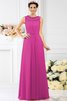 Boot-Ausschnitt Chiffon Reißverschluss Prinzessin Bodenlanges Brautjungfernkleid - 10
